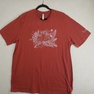 Bella Canvas Wild Woman Botanical Mushroom Slug Graphic T-Shirt Rust Mens 2XL